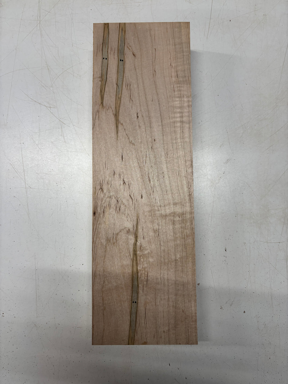 1 Piece, Flame Ambrosia Maple Lumber Board Blank 18"x5-3/4"x2-1/2"#6336