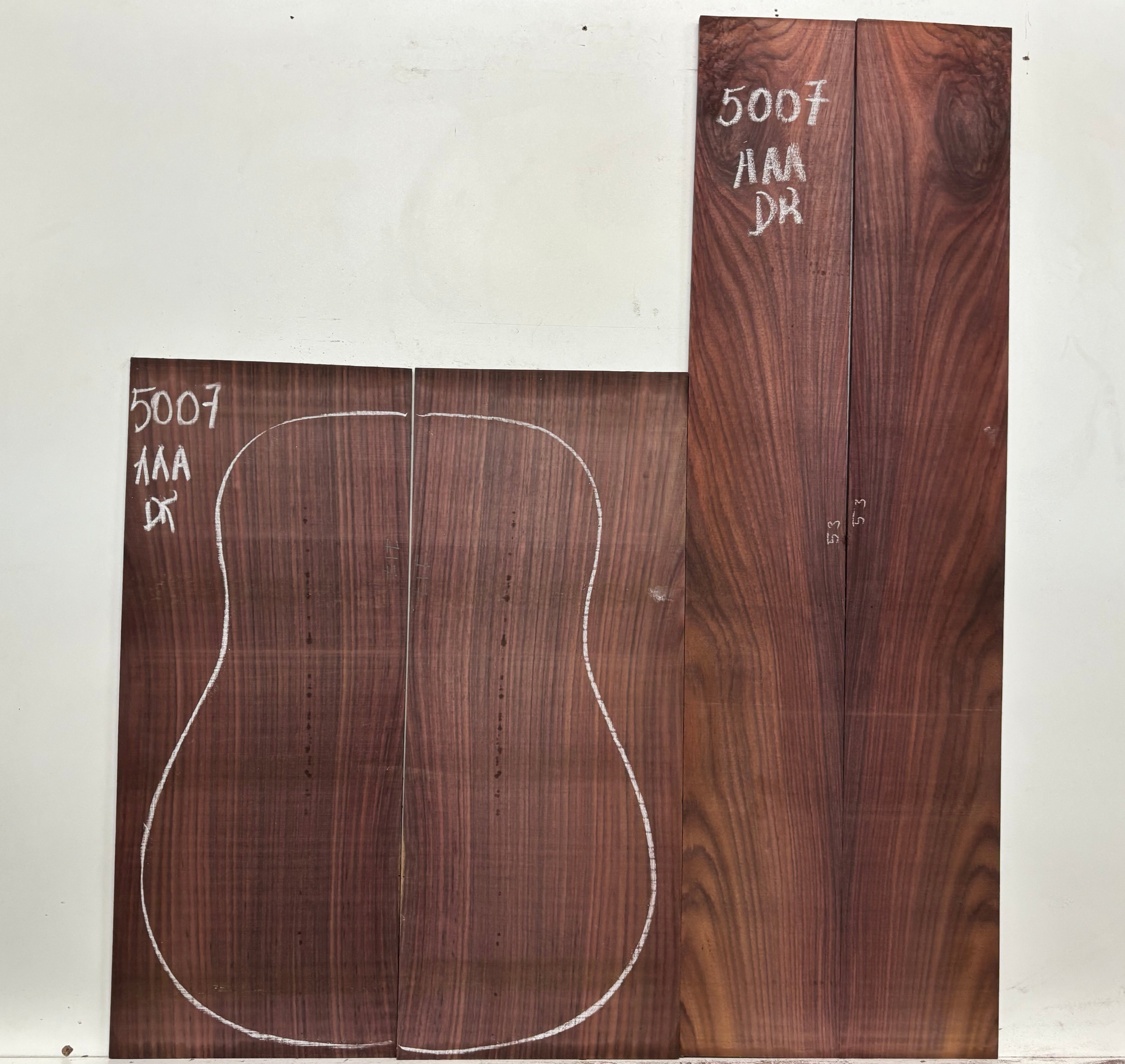 East Indian Rosewood Dreadnought AAA Grade Guitar Back & Side Set #5007 - Exotic Wood Zone