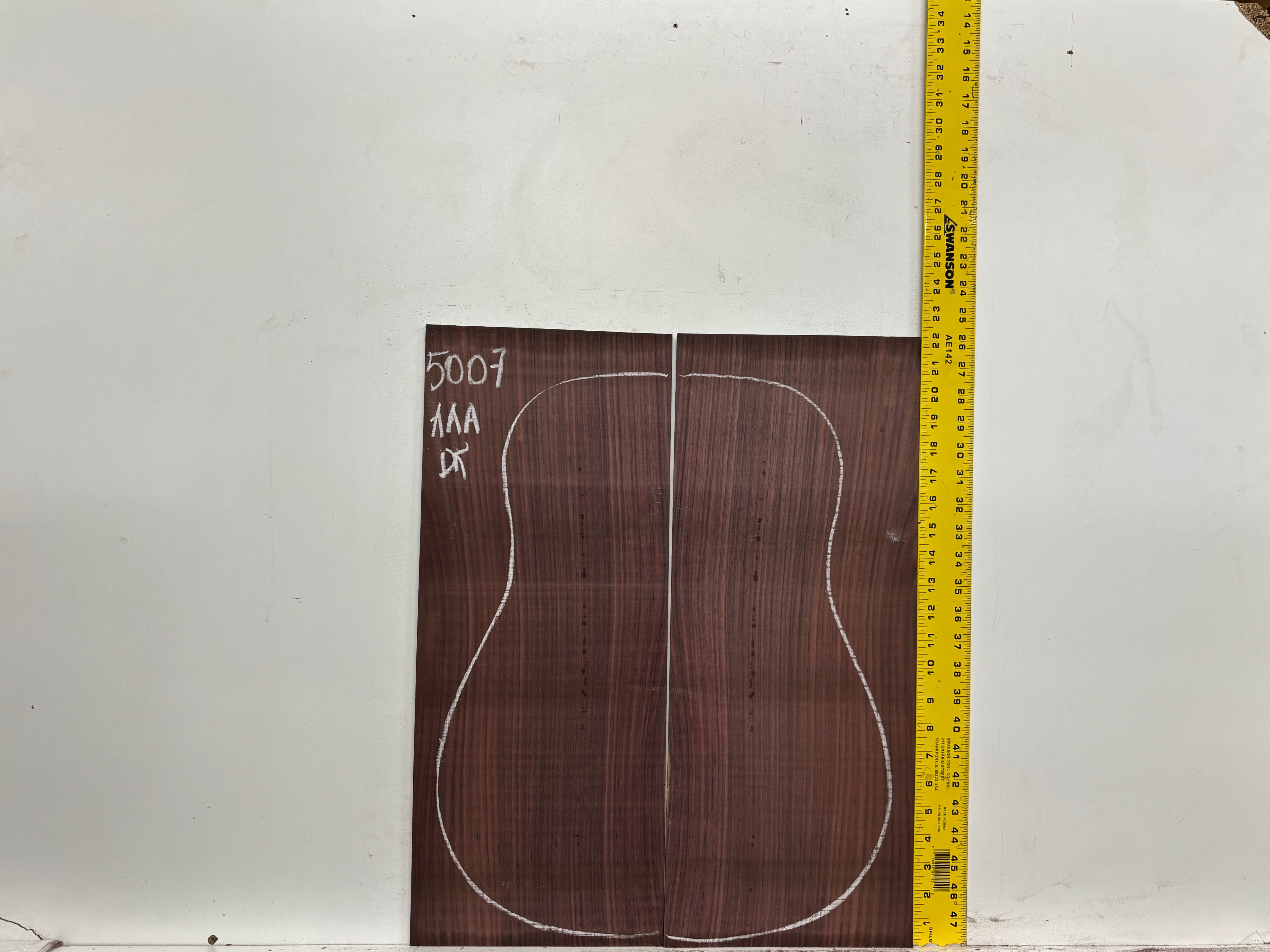 East Indian Rosewood Dreadnought AAA Grade Guitar Back & Side Set #5007 - Exotic Wood Zone