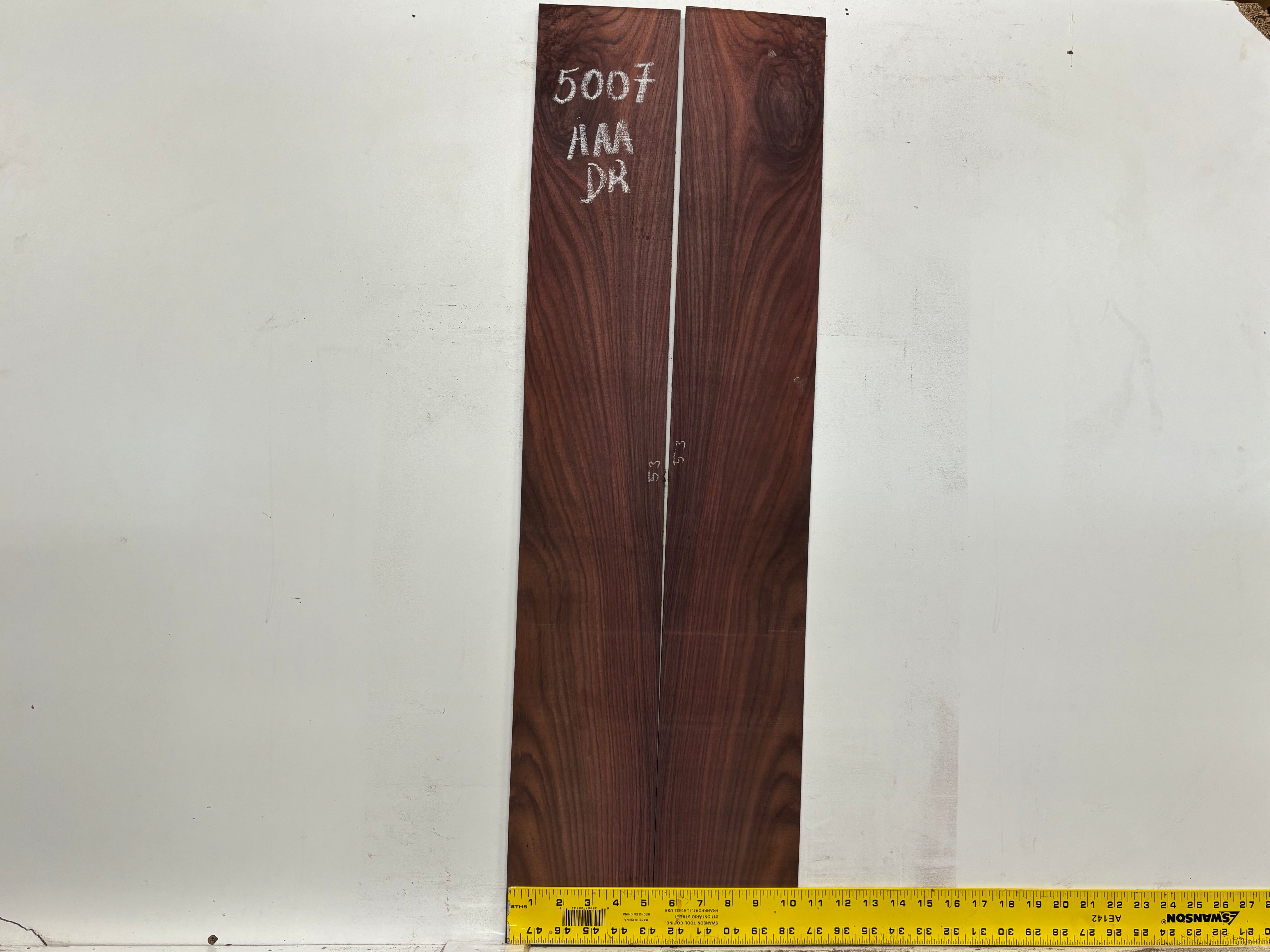 East Indian Rosewood Dreadnought AAA Grade Guitar Back & Side Set #5007 - Exotic Wood Zone