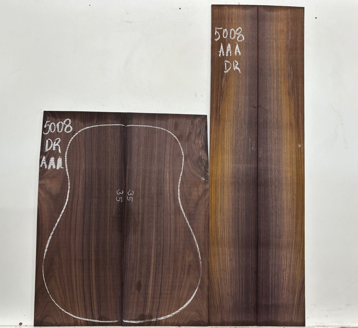 East Indian Rosewood Dreadnought AAA Grade Guitar Back & Side Set #5008 - Exotic Wood Zone