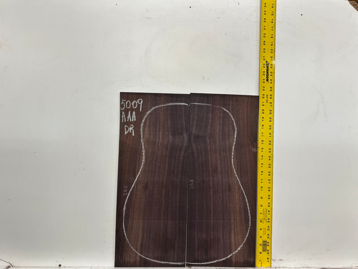 East Indian Rosewood Dreadnought AAA Grade Guitar Back & Side Set #5009 - Exotic Wood Zone
