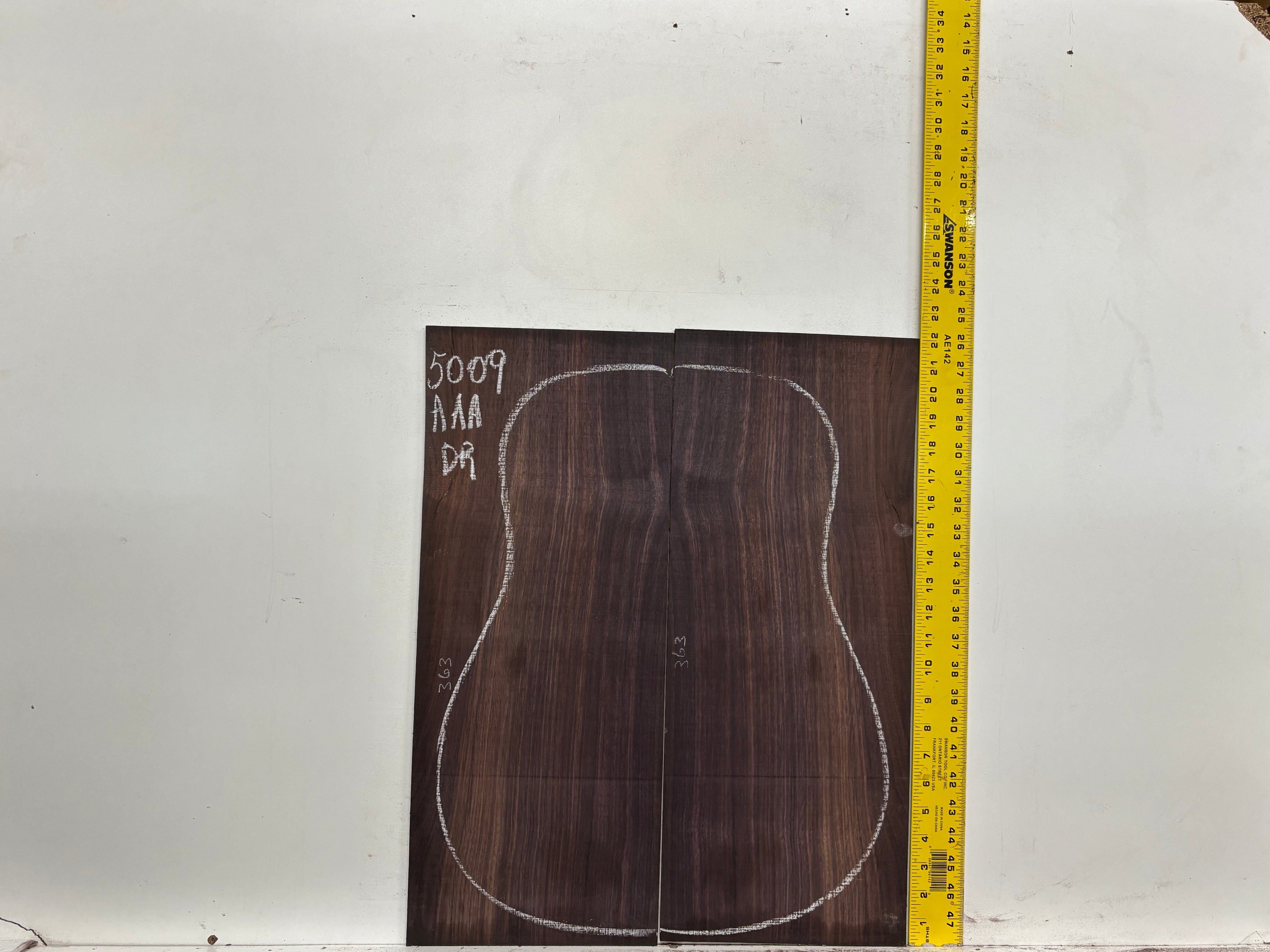 East Indian Rosewood Dreadnought AAA Grade Guitar Back & Side Set #5009 - Exotic Wood Zone