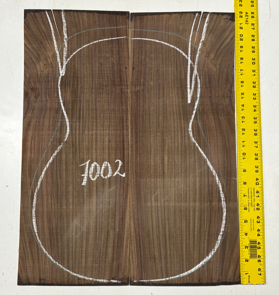 Indian Rosewood Classical Guitar Back Set  22"x8-1/2"x3/16"#7002