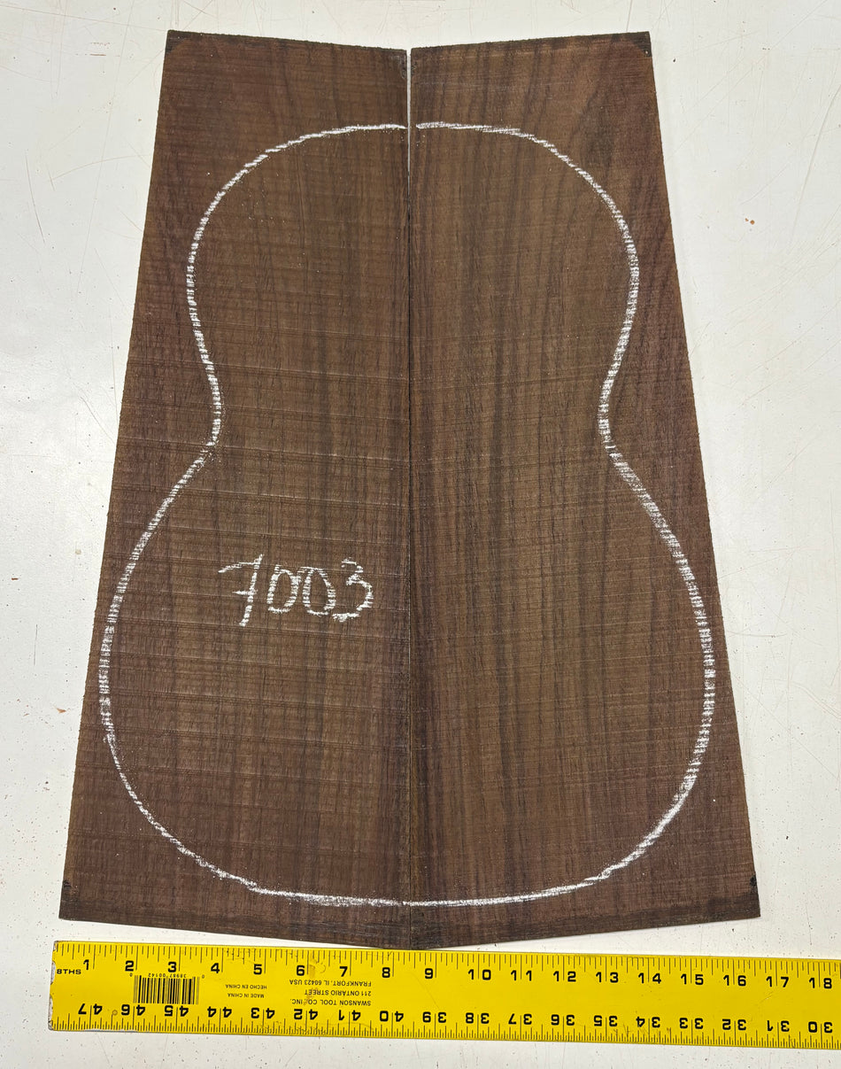 Indian Rosewood Classical Guitar Back Set   22-1/2"x7-1/2"x3/16"#7003