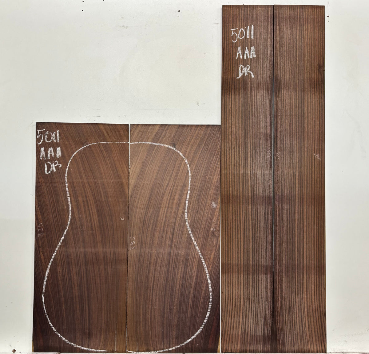 East Indian Rosewood Dreadnought AAA Grade Guitar Back & Side Set #5011 - Exotic Wood Zone