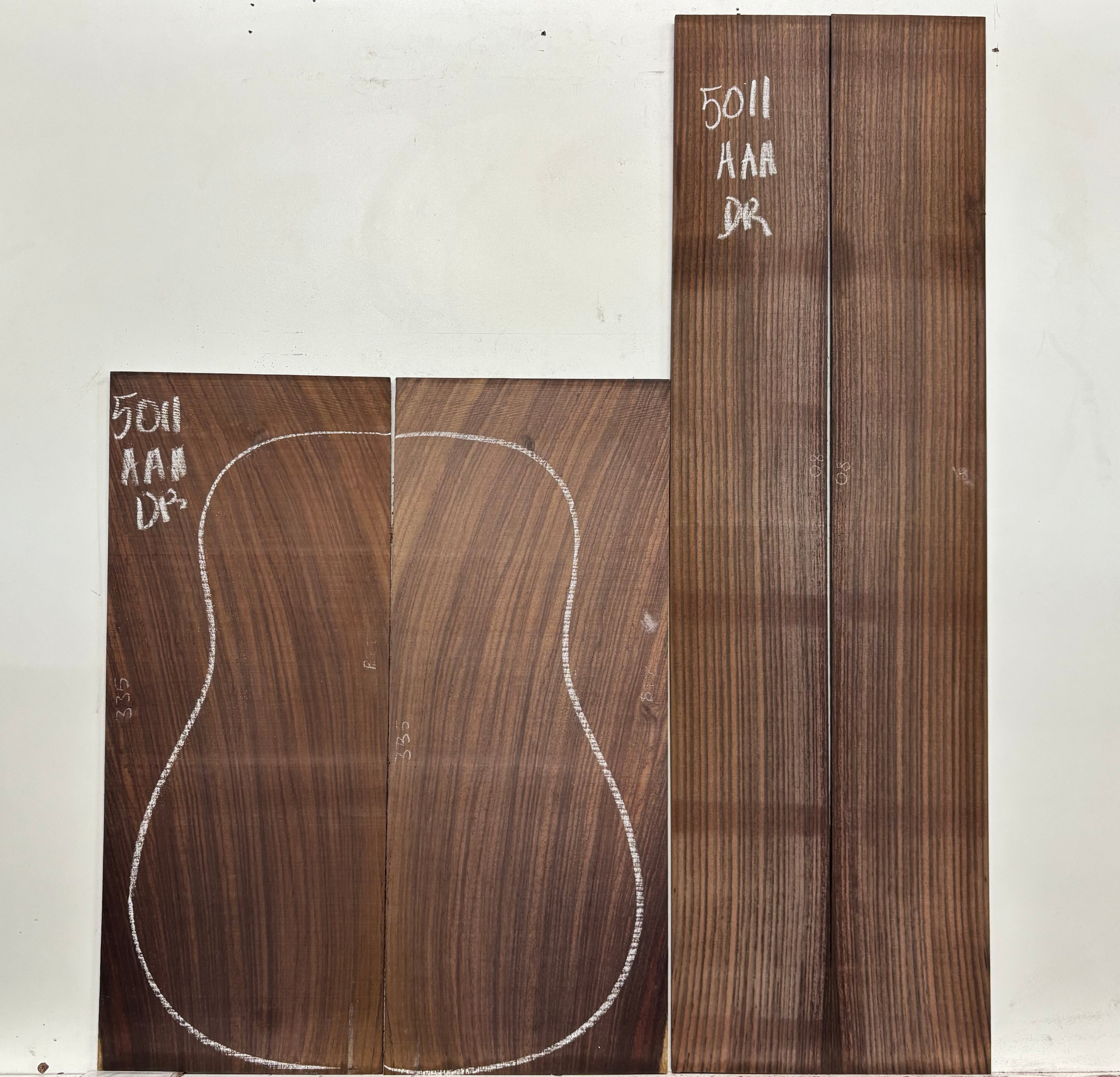 East Indian Rosewood Dreadnought AAA Grade Guitar Back & Side Set #5011 - Exotic Wood Zone