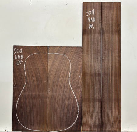 East Indian Rosewood Dreadnought AAA Grade Guitar Back & Side Set #5011 - Exotic Wood Zone