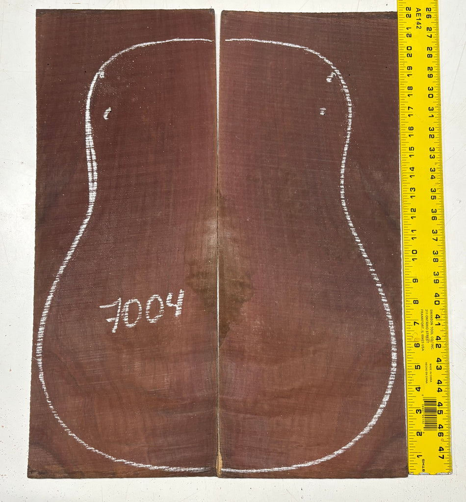 Indian Rosewood Dreadnought Guitar Back Set 22"x8-1/4"x3/16"#7004