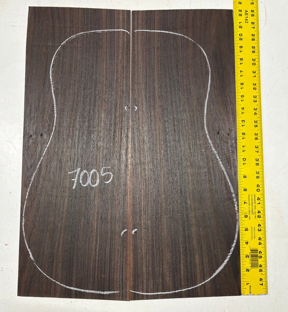 Indian Rosewood Dreadnought Guitar Back Set 22"x8-1/4"x3/16"#7005