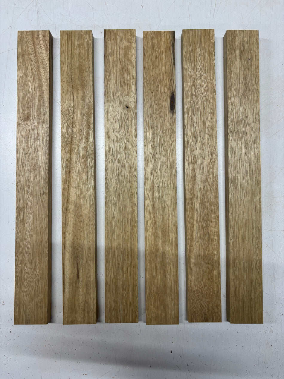 6 Pack, White Limba Thin Stock Lumber 17-1/2"x2"x3/4"#6349