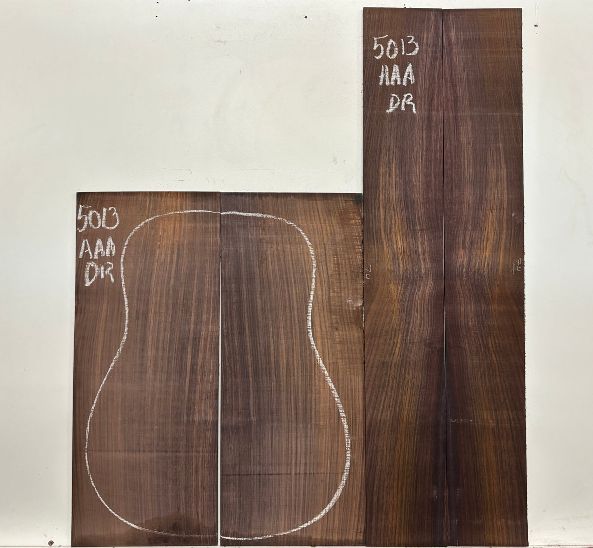 East Indian Rosewood Dreadnought AAA Grade Guitar Back & Side Set #5013 - Exotic Wood Zone
