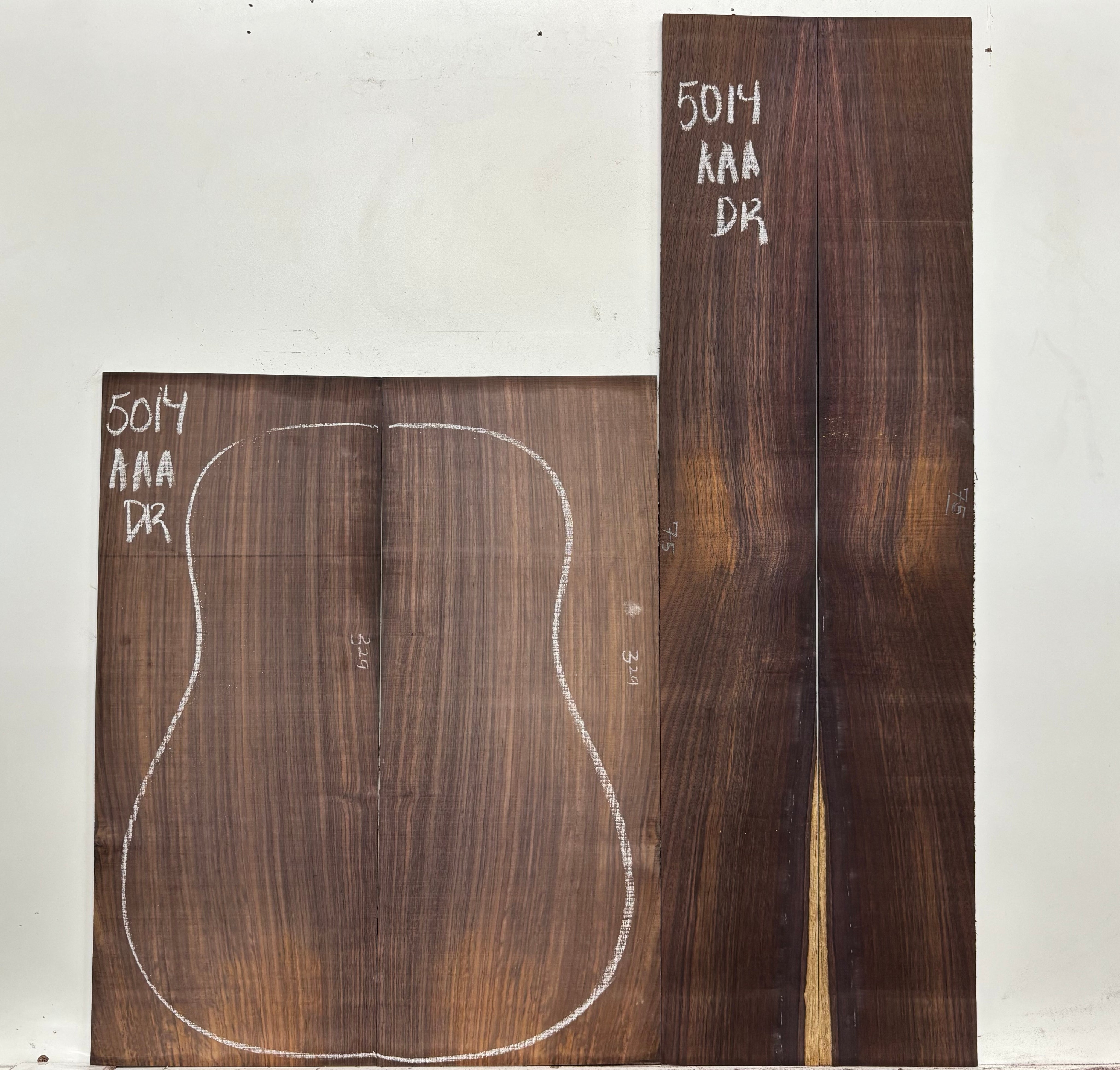 East Indian Rosewood Dreadnought AAA Grade Guitar Back & Side Set #5014 - Exotic Wood Zone