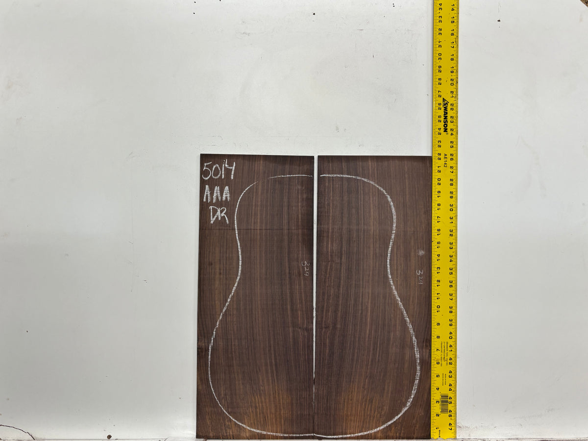 East Indian Rosewood Dreadnought AAA Grade Guitar Back & Side Set #5014 - Exotic Wood Zone