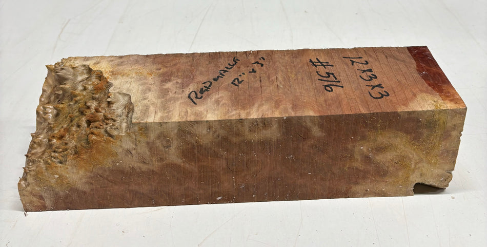 Australian Red Mallee Pepper Mill Blank 12" x 3" x 3" #516