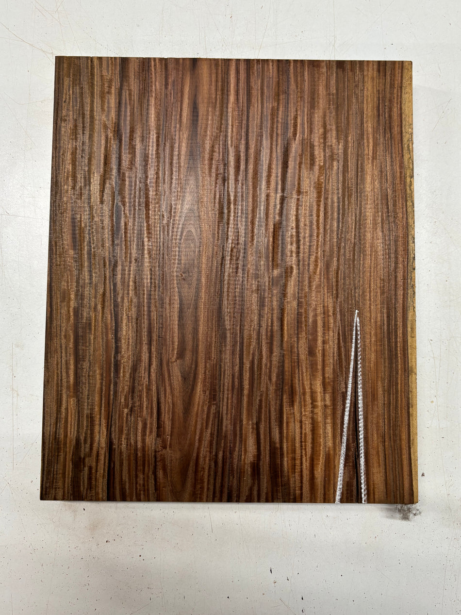 1 Piece, Flame Santos Rosewood Lumber Board Blank 13"x11"x1-1/4"#7013