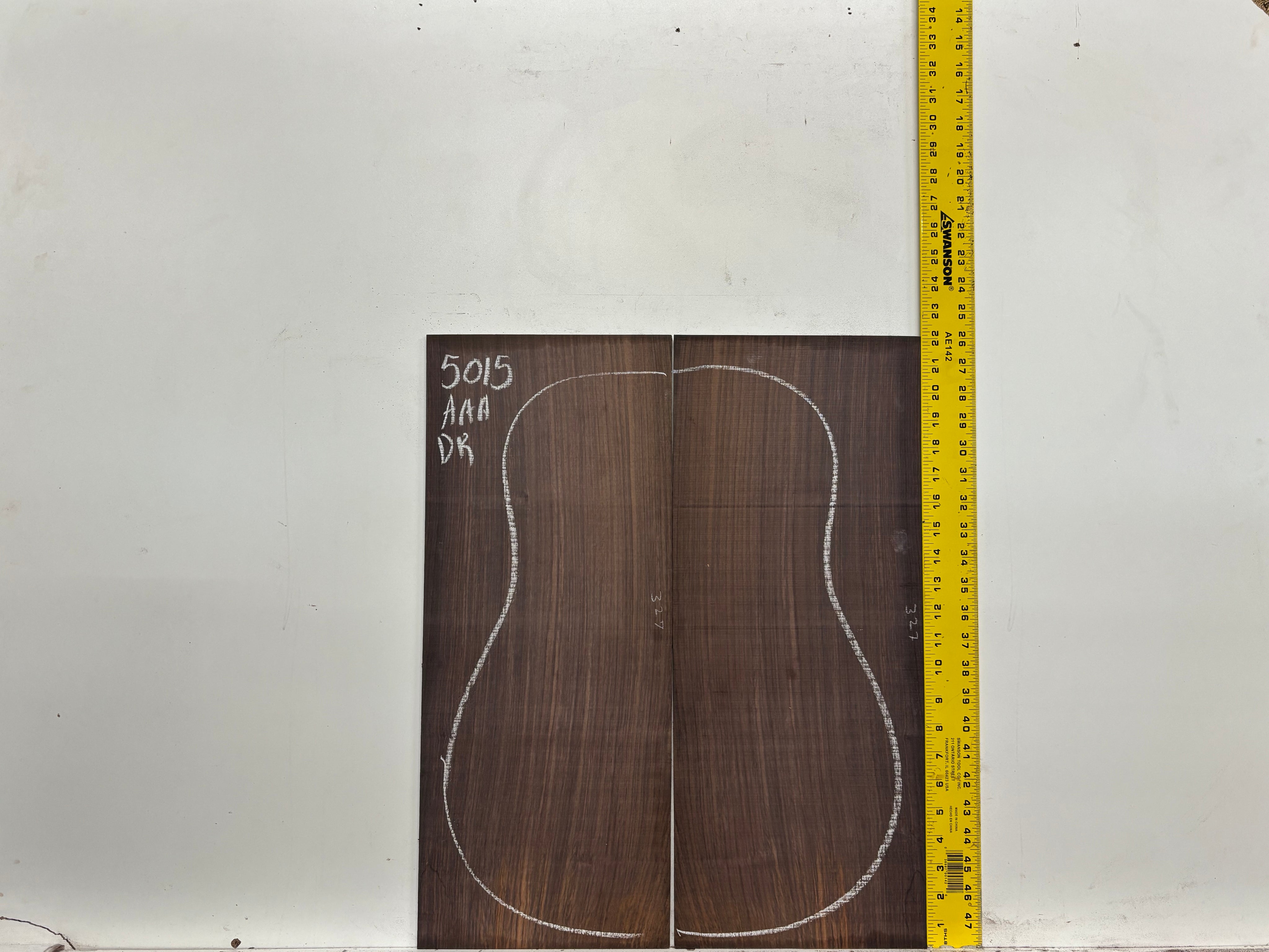 East Indian Rosewood Dreadnought AAA Grade Guitar Back & Side Set #5015 - Exotic Wood Zone