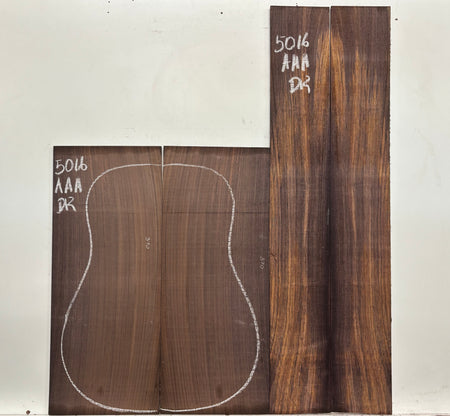 East Indian Rosewood Dreadnought AAA Grade Guitar Back & Side Set #5016 - Exotic Wood Zone