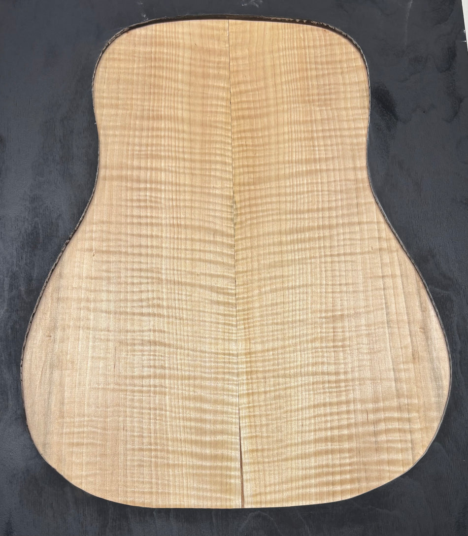 Flame Hard Maple Dreadnought Guitar Back and Side Set  #3001