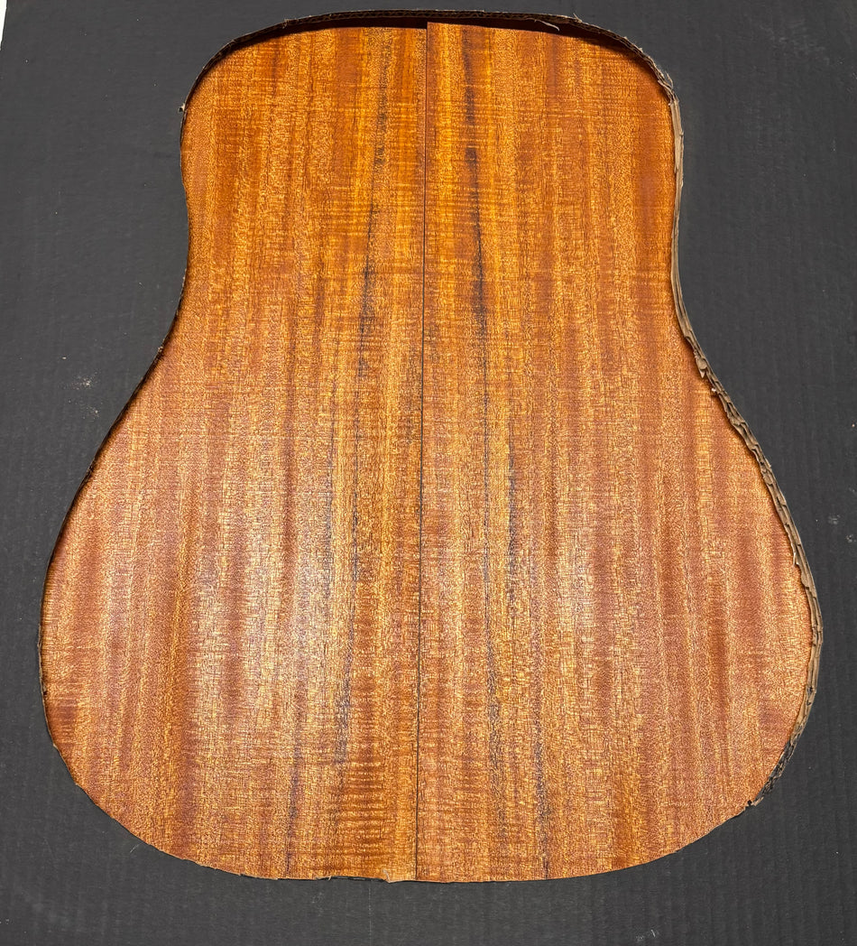 Flame Genuine Mahogany Dreadnought Guitar Back & Side Set #1002