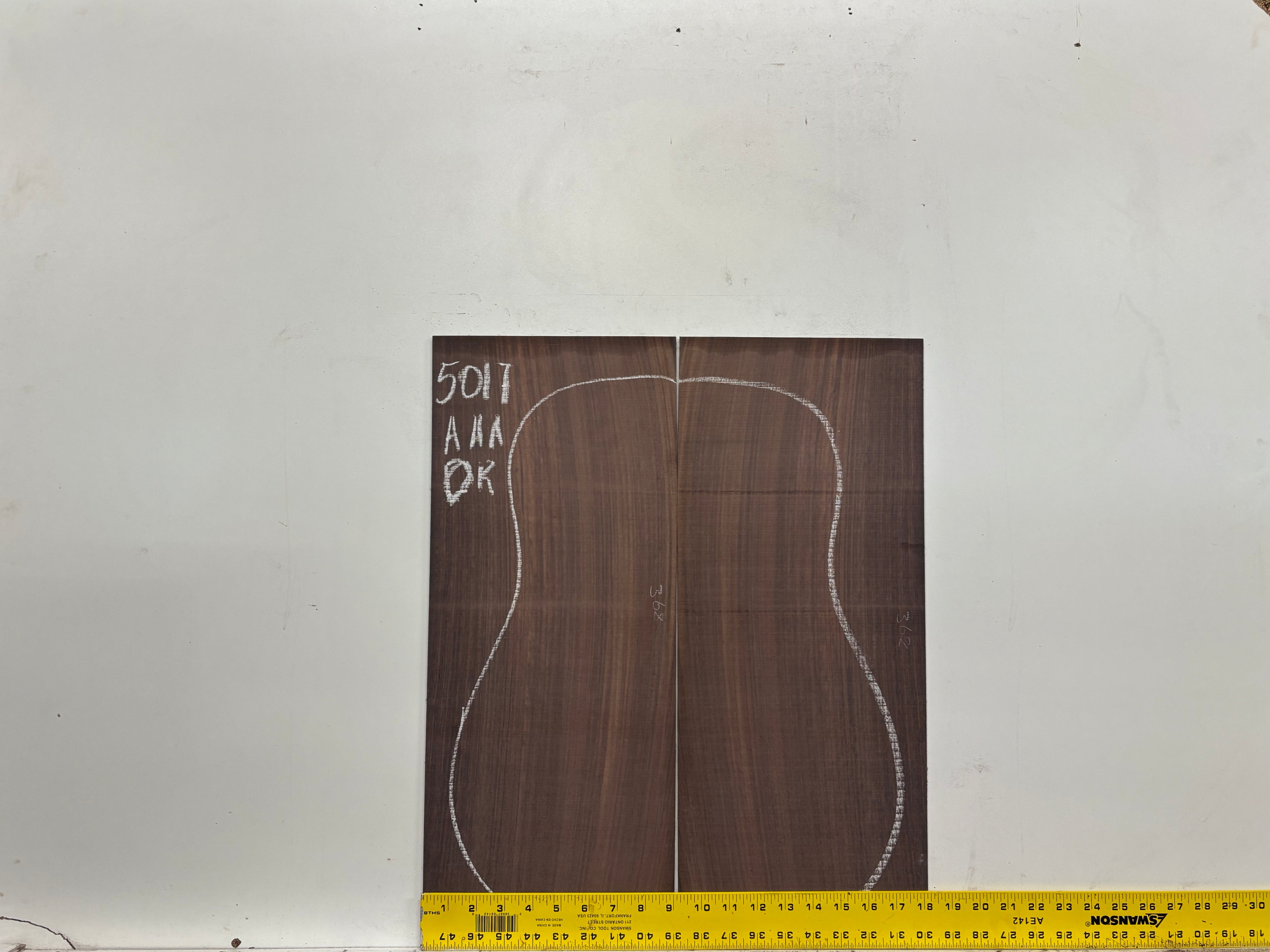 East Indian Rosewood Dreadnought AAA Grade Guitar Back & Side Set #5017 - Exotic Wood Zone