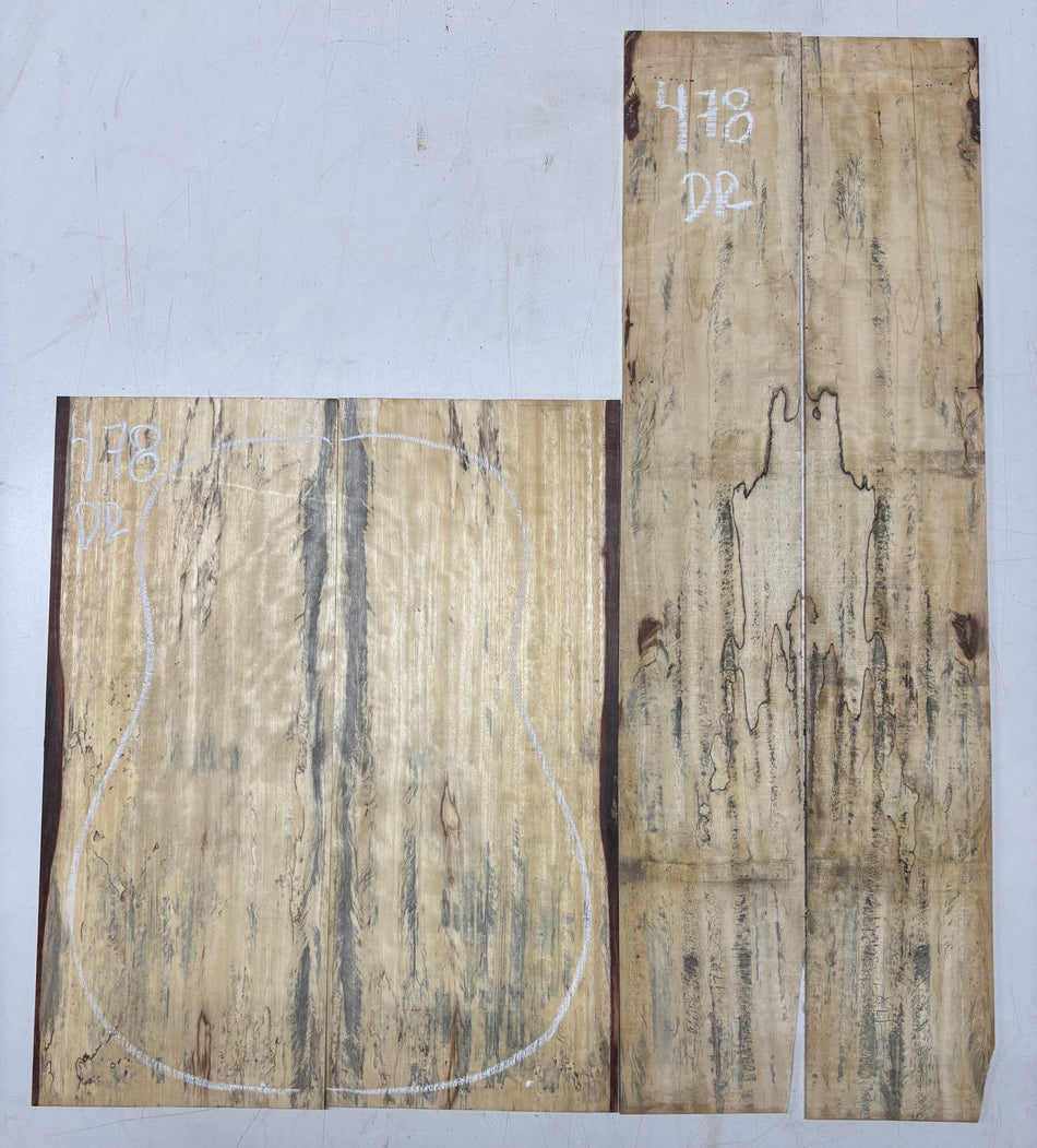 Juego de fondo y aros de guitarra de grado AAAA Dreadnought de palisandro de la India Oriental #61 