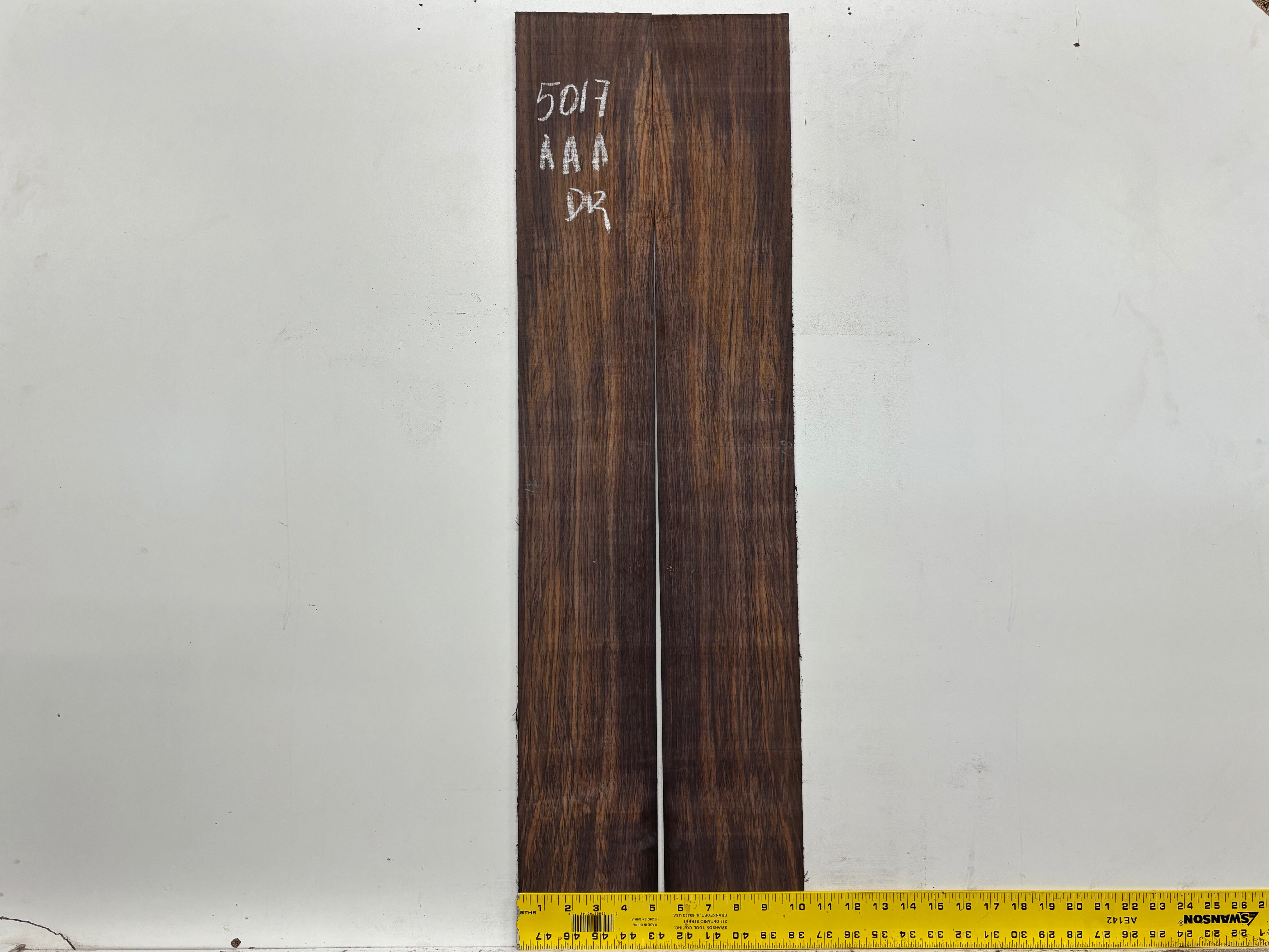 East Indian Rosewood Dreadnought AAA Grade Guitar Back & Side Set #5017 - Exotic Wood Zone
