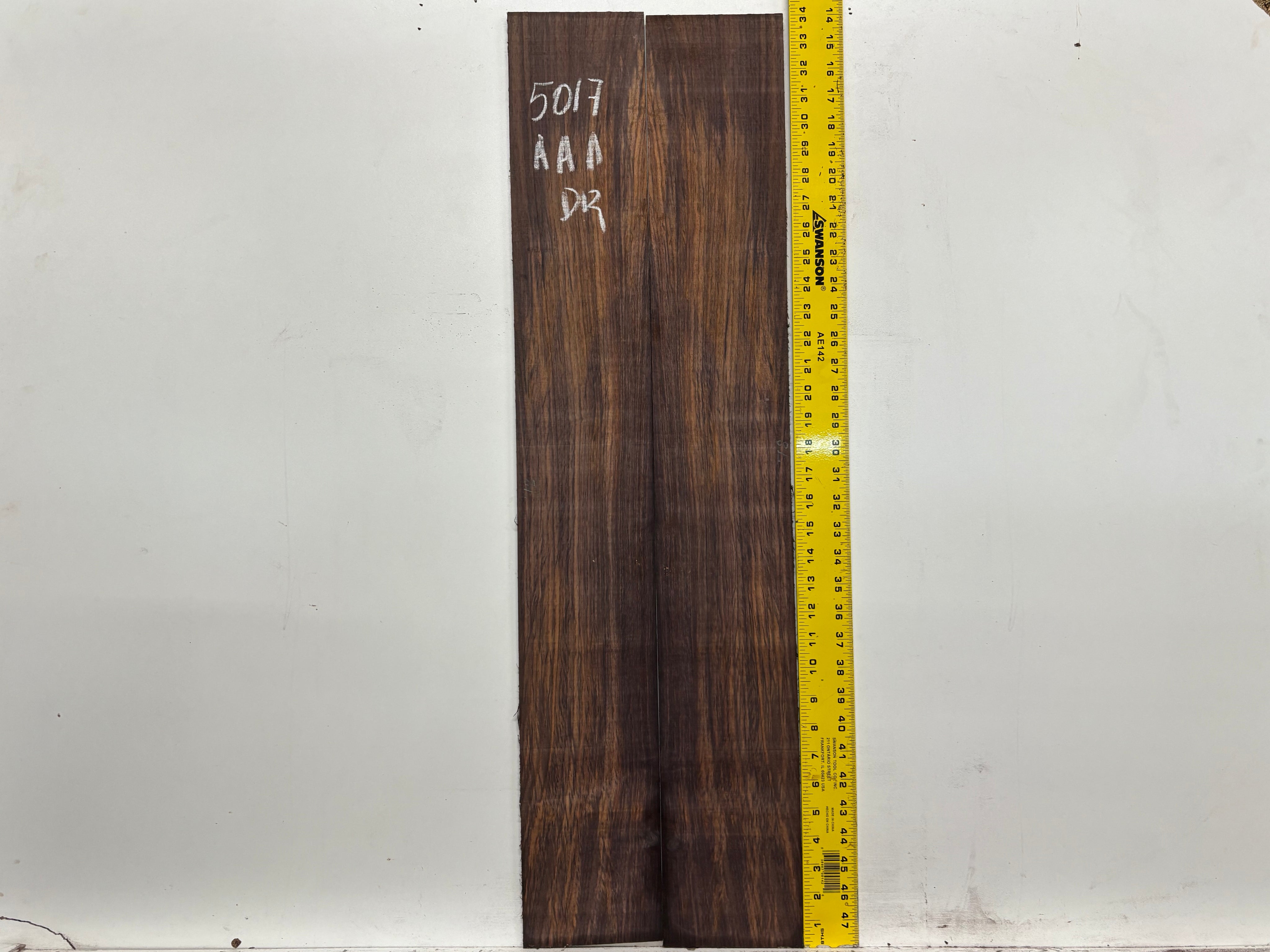 East Indian Rosewood Dreadnought AAA Grade Guitar Back & Side Set #5017 - Exotic Wood Zone