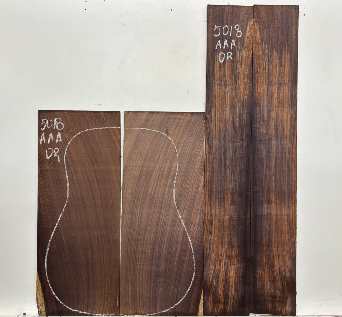 East Indian Rosewood Dreadnought AAA Grade Guitar Back & Side Set #5018 - Exotic Wood Zone