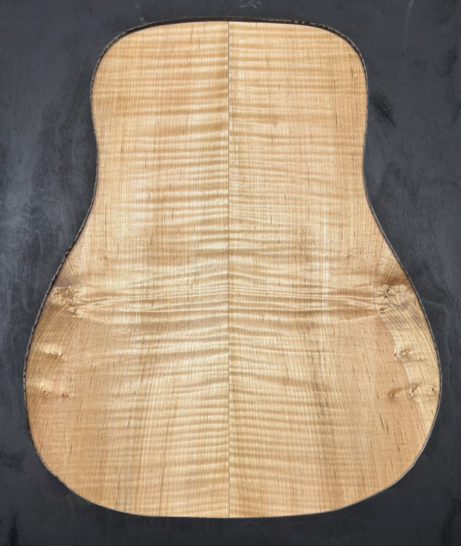 Flame Hard Maple Dreadnought Guitar Back and Side Set  #3002