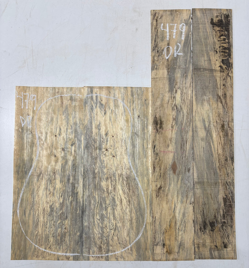 Juego de fondo y aros de guitarra de grado AAAA Dreadnought de palisandro de la India Oriental #61 