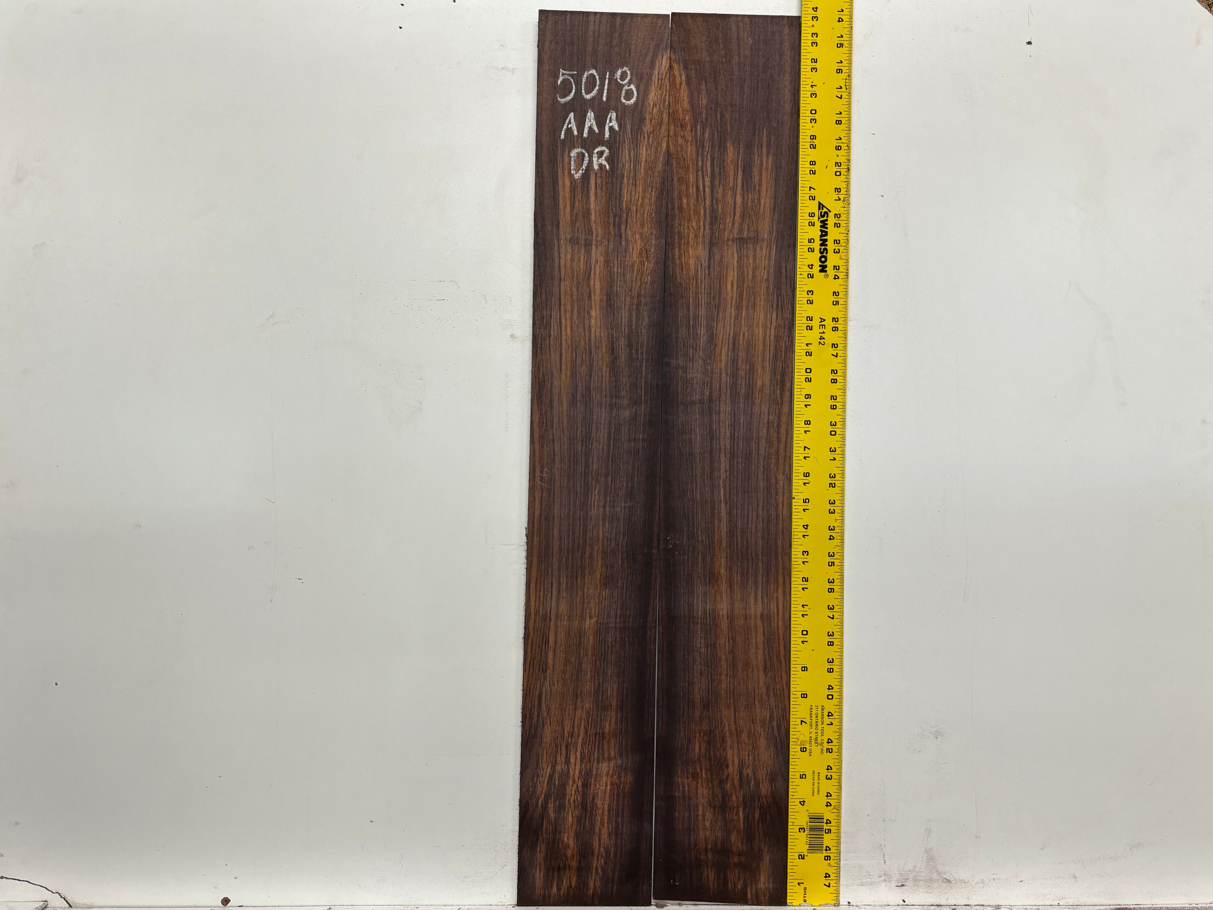 East Indian Rosewood Dreadnought AAA Grade Guitar Back & Side Set #5018 - Exotic Wood Zone