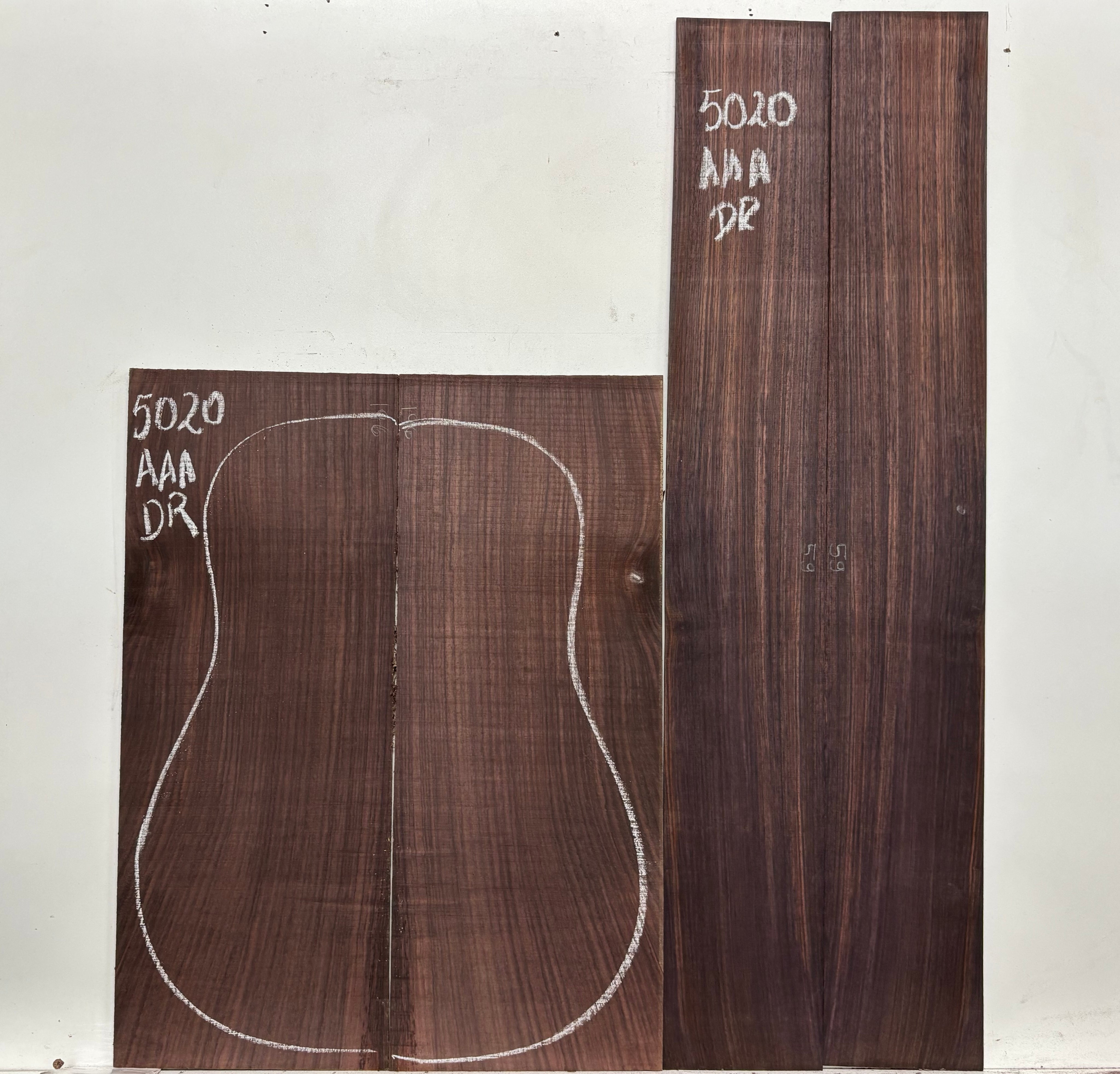 East Indian Rosewood Dreadnought AAA Grade Guitar Back & Side Set #5020 - Exotic Wood Zone