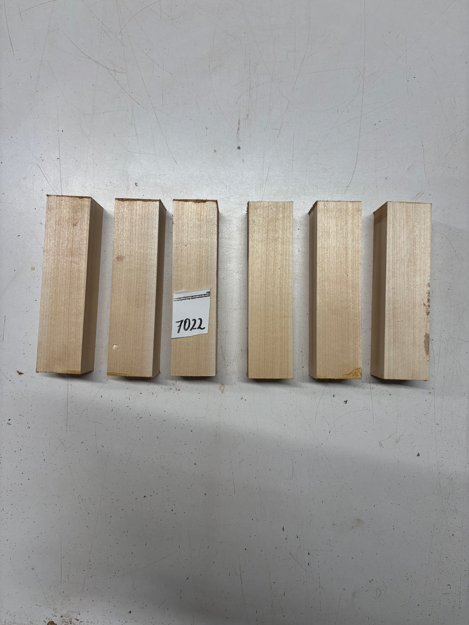 6 Pack, Basswood Turning Wood Blanks 6"x1-1/2"x1-1/2"#7022