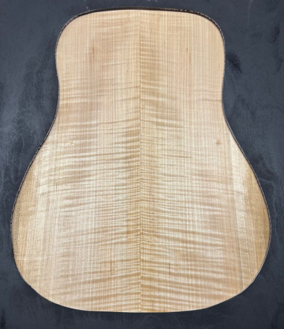 Flame Hard Maple Dreadnought Guitar Back and Side Set  #3004