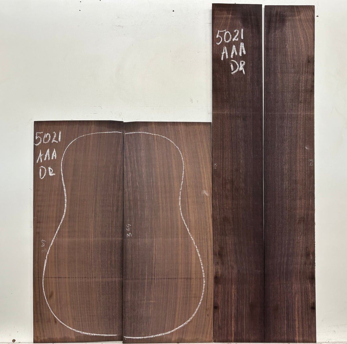 East Indian Rosewood Dreadnought AAA Grade Guitar Back & Side Set #5021 - Exotic Wood Zone