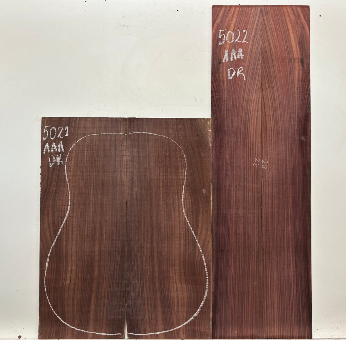 East Indian Rosewood Dreadnought AAA Grade Guitar Back & Side Set #5022 - Exotic Wood Zone