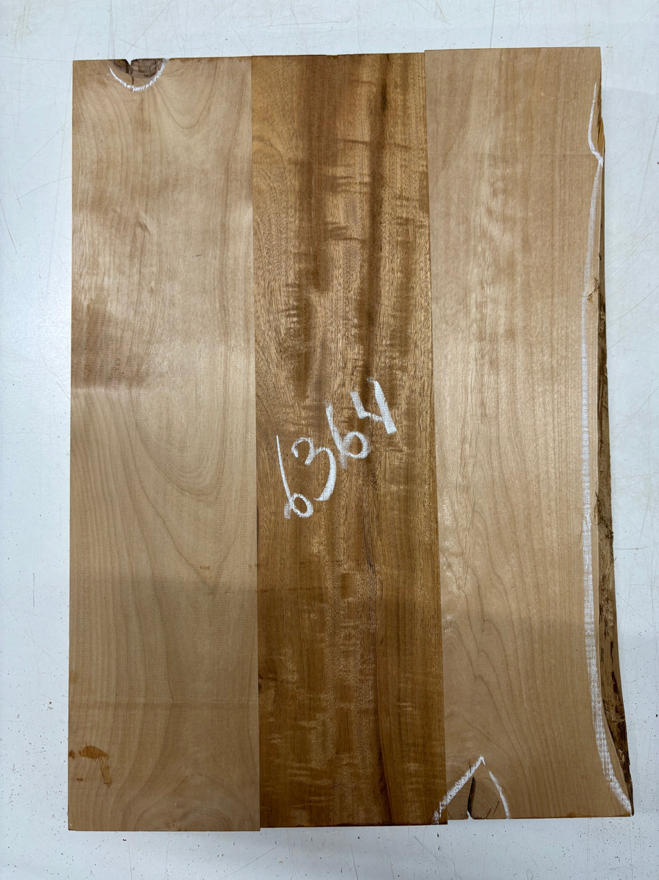 3 Piece Glued, 2 Species  Red Alder + Mahogany Body Blank 21'x15"x1-3/4"  #6364