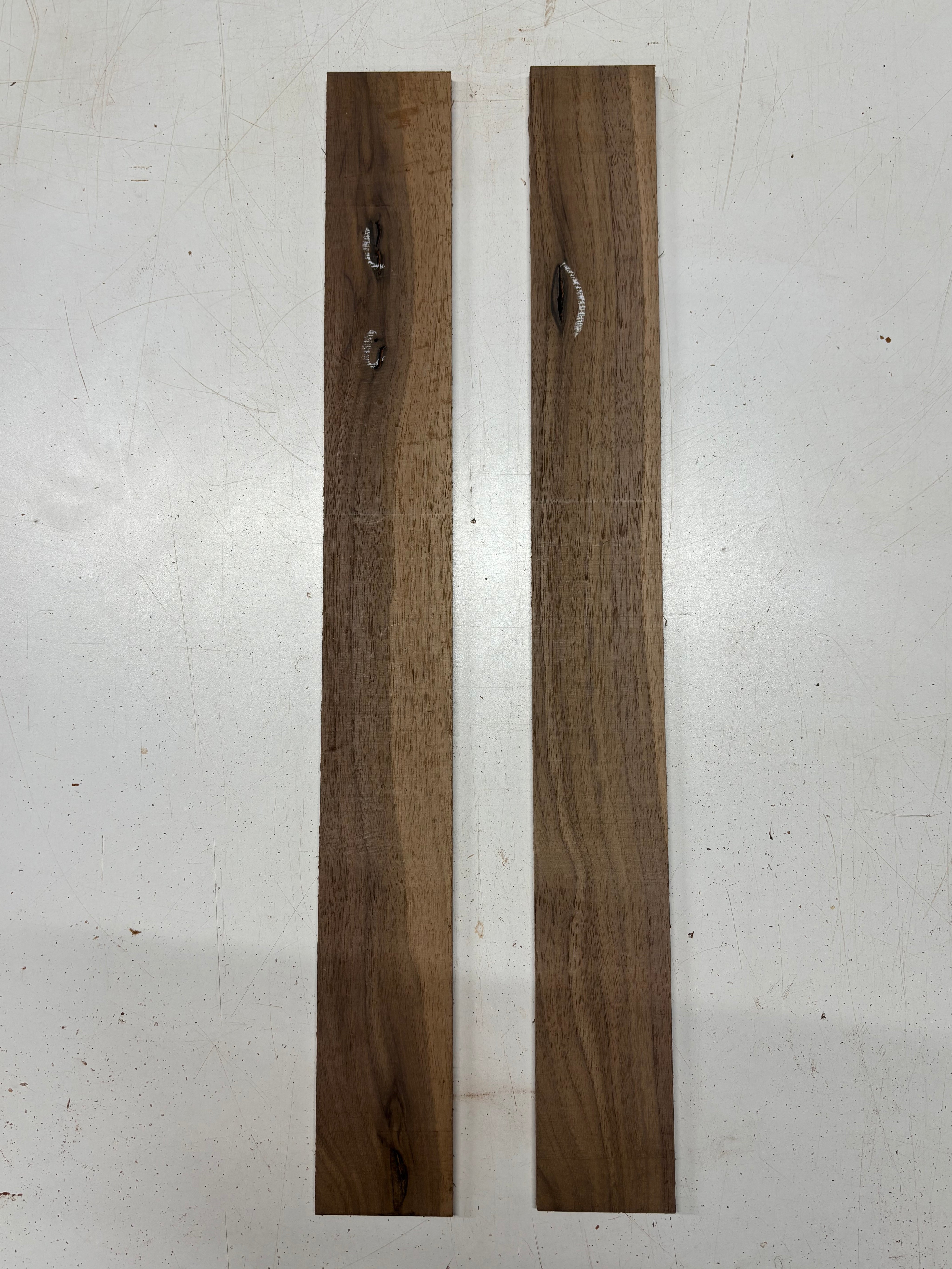 2 Pack, Walnut Thin Stock Lumber 25"x2-7/8"x1/4"#7025 - Exotic Wood Zone