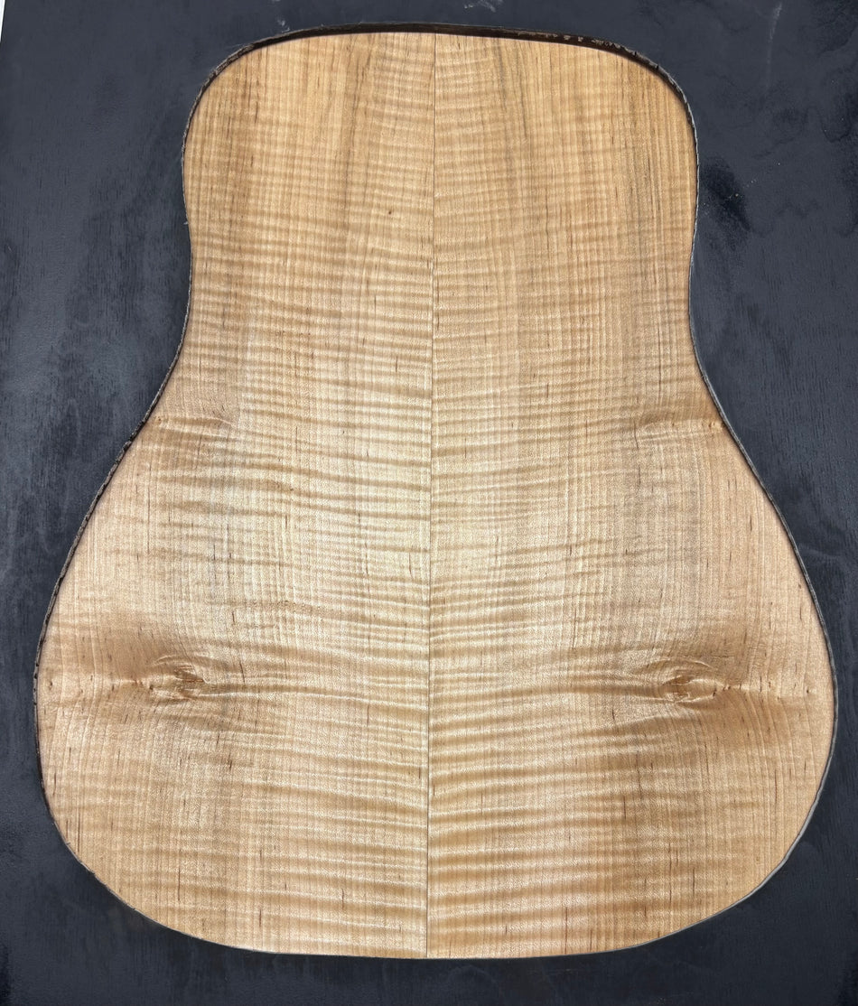 Flame Hard Maple Dreadnought Guitar Back and Side Set  #3006