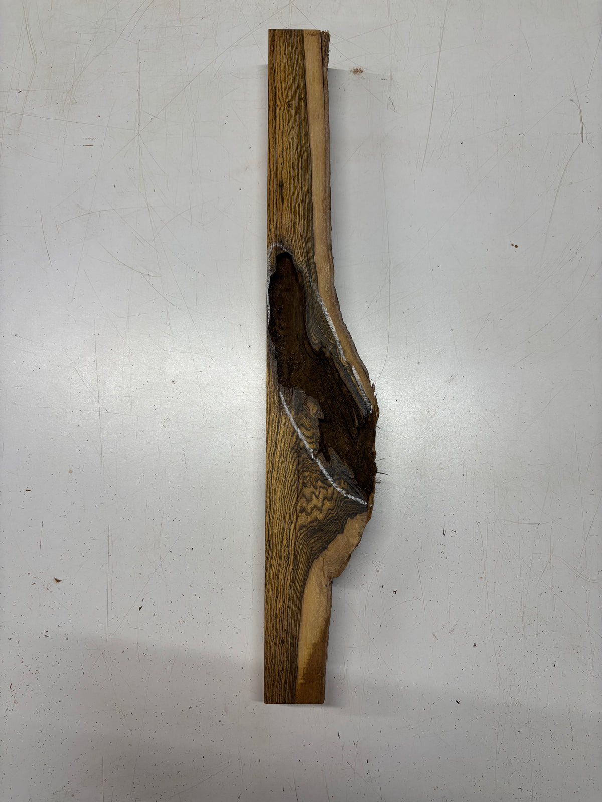 1 Piece, Bocote Live Edge Blank 24"x1-1/2"x1-7/8"#7028 - Exotic Wood Zone