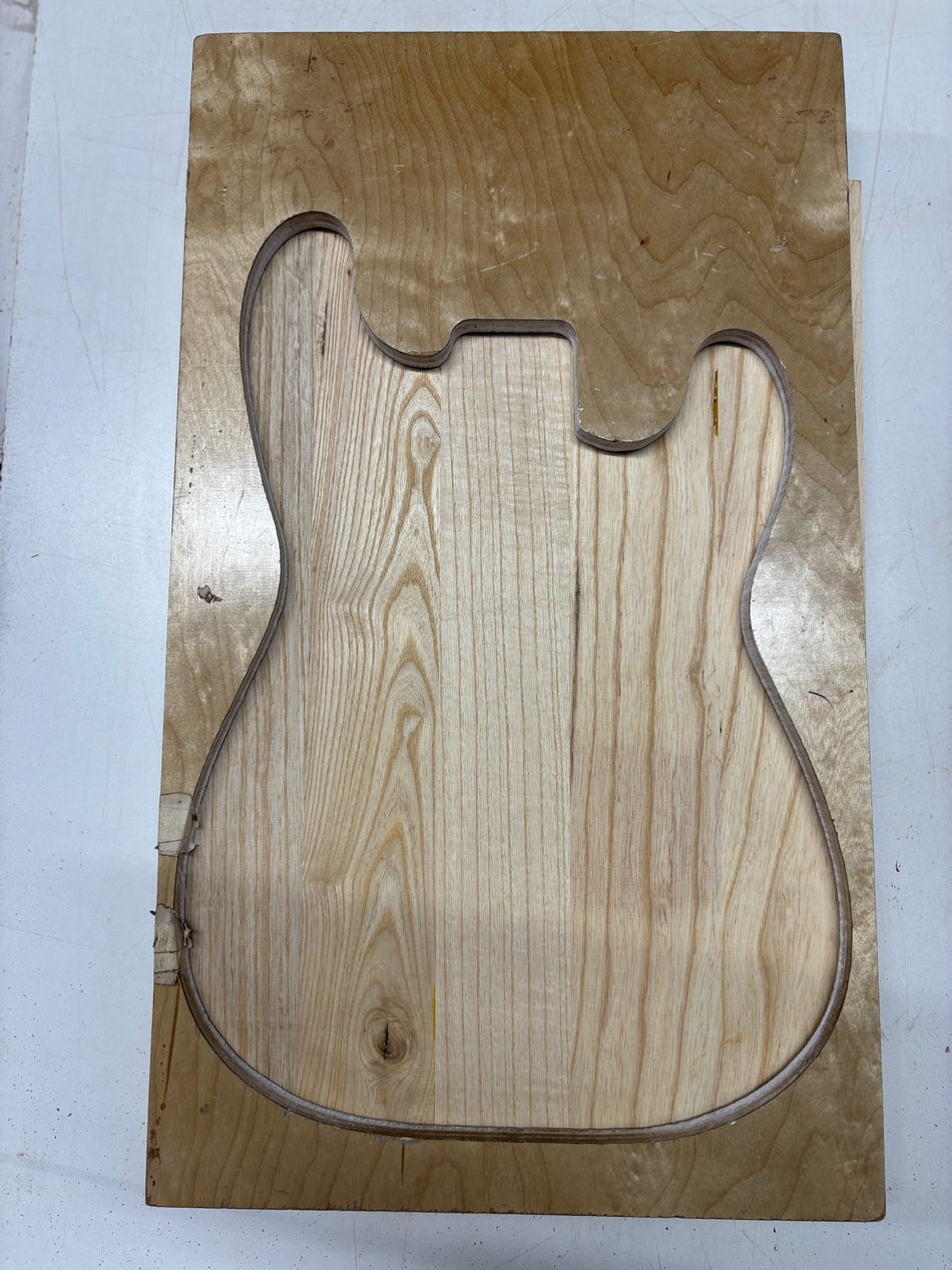 5 Piece Glued, Swamp Ash Body Blanks 21"x14-1/2"x1-7/8"  #6366