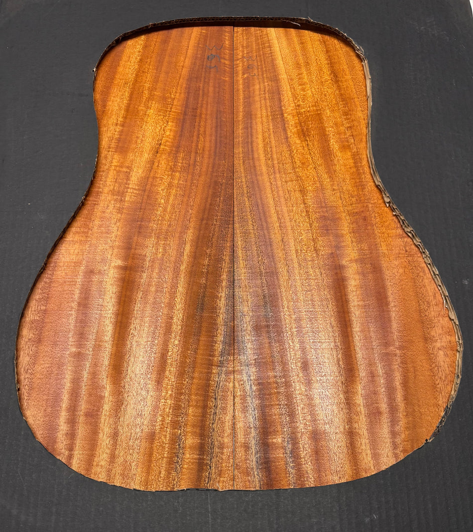 Flame Genuine Mahogany Dreadnought Guitar Back & Side Set #1008