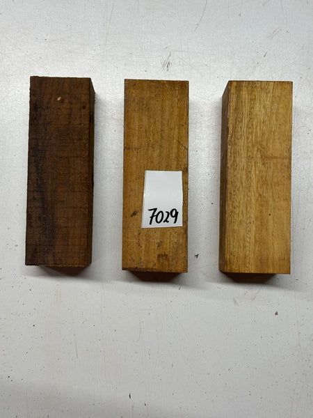 3 Pack, 2 Species Osage Orange + Olivewood Turning Wood Blanks 6"x1-7/8"x1-7/8"#7029 - Exotic Wood Zone
