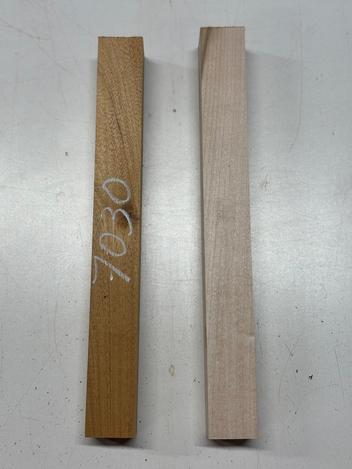 2 Pack, 2 Species Ambrosia Maple + Mahogany Turning Wood Blanks 13"x1-1/2"x1-1/2"#7030 - Exotic Wood Zone