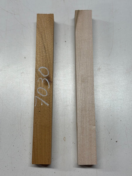 2 Pack, 2 Species Ambrosia Maple + Mahogany Turning Wood Blanks 13"x1-1/2"x1-1/2"#7030 - Exotic Wood Zone