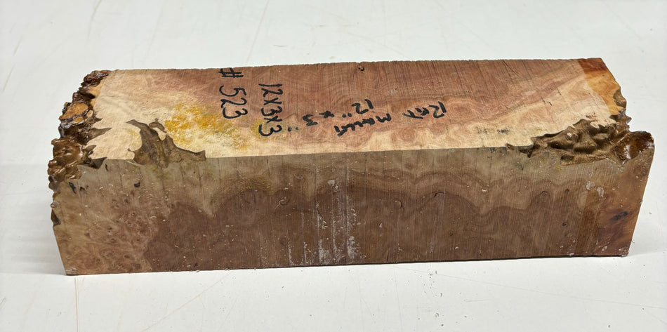 Australian Red Mallee Pepper Mill Blank 12" x 3" x 3" #523