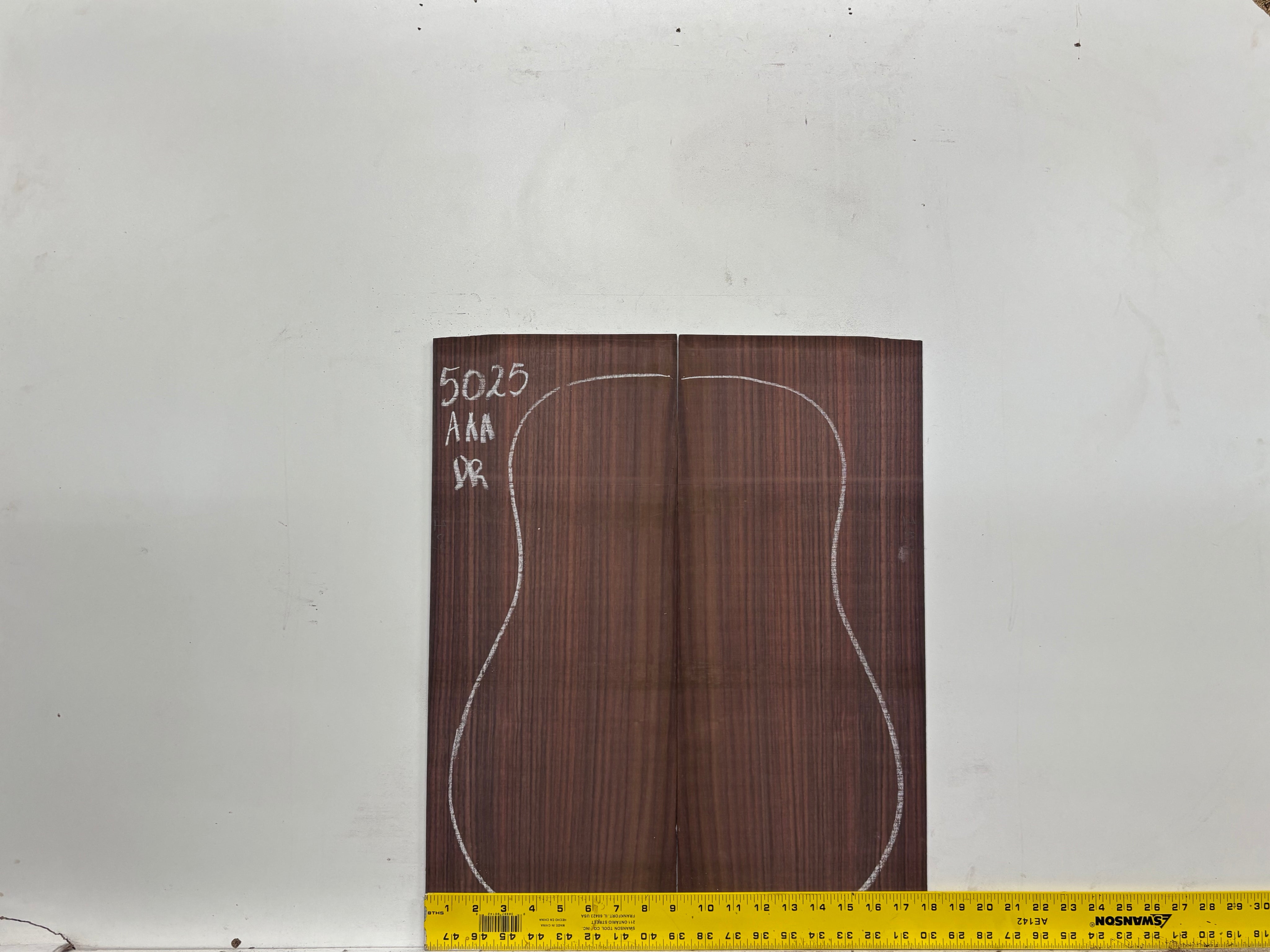 East Indian Rosewood Dreadnought AAA Grade Guitar Back & Side Set #5025 - Exotic Wood Zone
