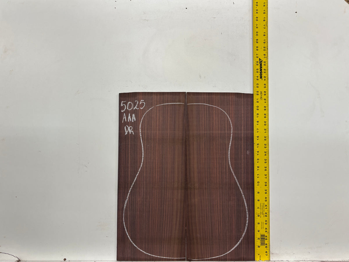 East Indian Rosewood Dreadnought AAA Grade Guitar Back & Side Set #5025 - Exotic Wood Zone