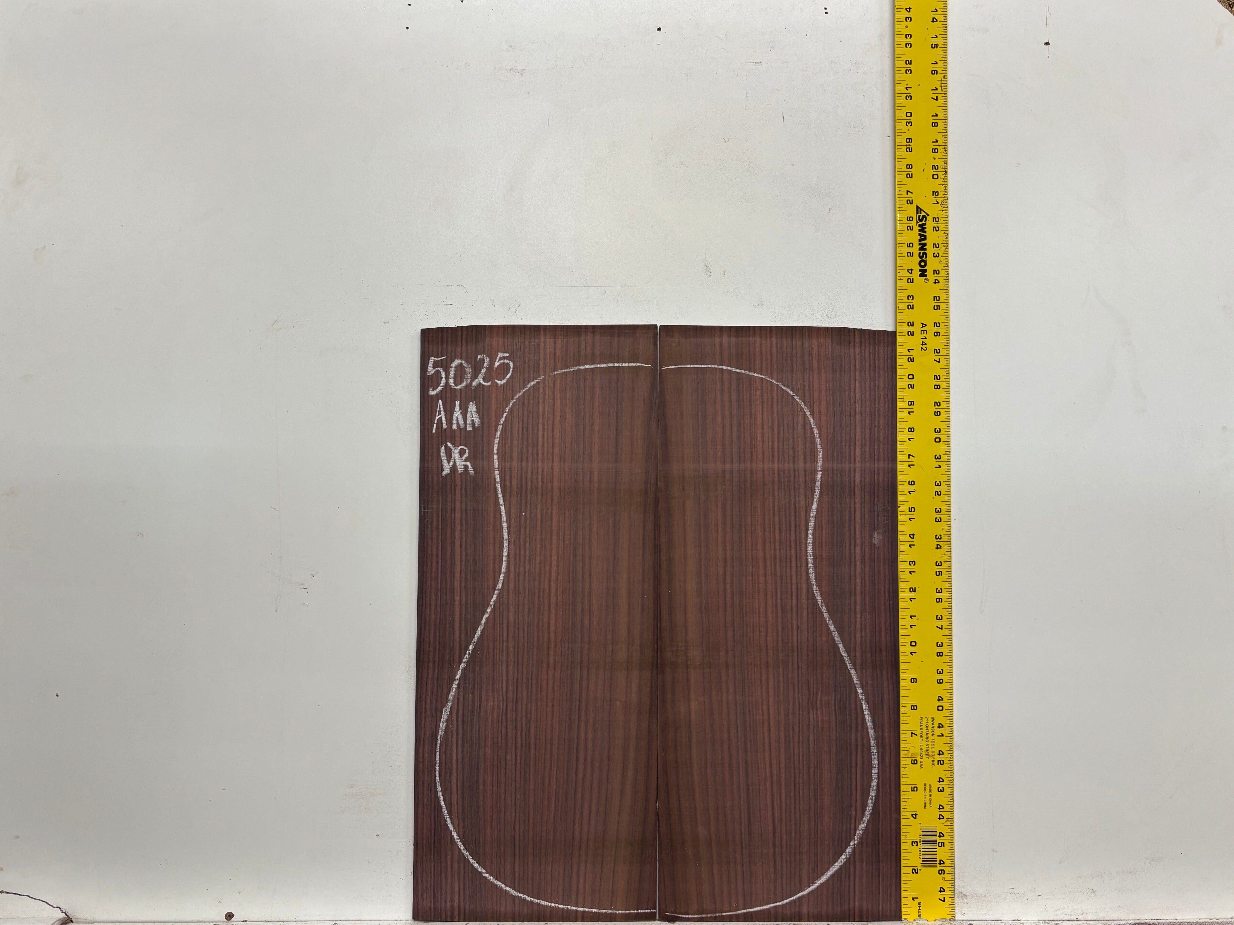 East Indian Rosewood Dreadnought AAA Grade Guitar Back & Side Set #5025 - Exotic Wood Zone
